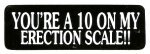 YOU'RE A 10 ON MY ERECTION SCALE