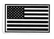 DISTRESSED BLACK & WHITE AMERICAN FLAG (3X2)
